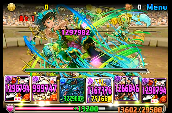 パズドラ 第28回チャレンジダンジョン 曲芸士壁外調査団特殊部隊の戦闘状況 パズドラは曲芸士 魔砲士 でよくね